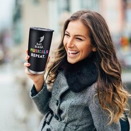 CVROY Theatre Gifts, Musical Theatre Gift Tumbler 20OZ, Broadway Theater Lovers for Birthday, Theater Actors Music Teachers, Gifts for Musicians Cup