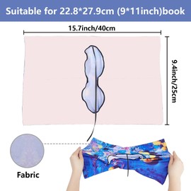 CRASPIRE Stretchy Book Cover with Cherry Blossom Peach Pink Envelope Washable Reusable Large Book Cover Made of Nylon Book Protector Elastic Notebook Covers for 9 x 11 Inch Hard Cover