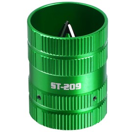 MERWOF Metal Pipe Reamer for Copper PVC Pipe, Deburring Tool, PlumbingTools, 1/4” to 1-5/8” Inner/Outer Tubing Cleaner, Tube Chamfering Tool (Green)