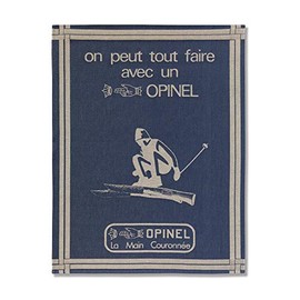 Opinel Unisex - Adult Kitchen Towel Jacquard Blue 50x70cm