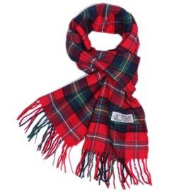 TZ Promise Men Women Tartan Plaid Check Stewart Scottish Soft Warm Winter Cashmere Feel Scarf (Christmas Red Plaid)