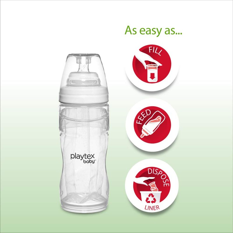 Diaper Genie Playtex Nurser Drop-Ins Baby Bottle Disposable Liners, Closer