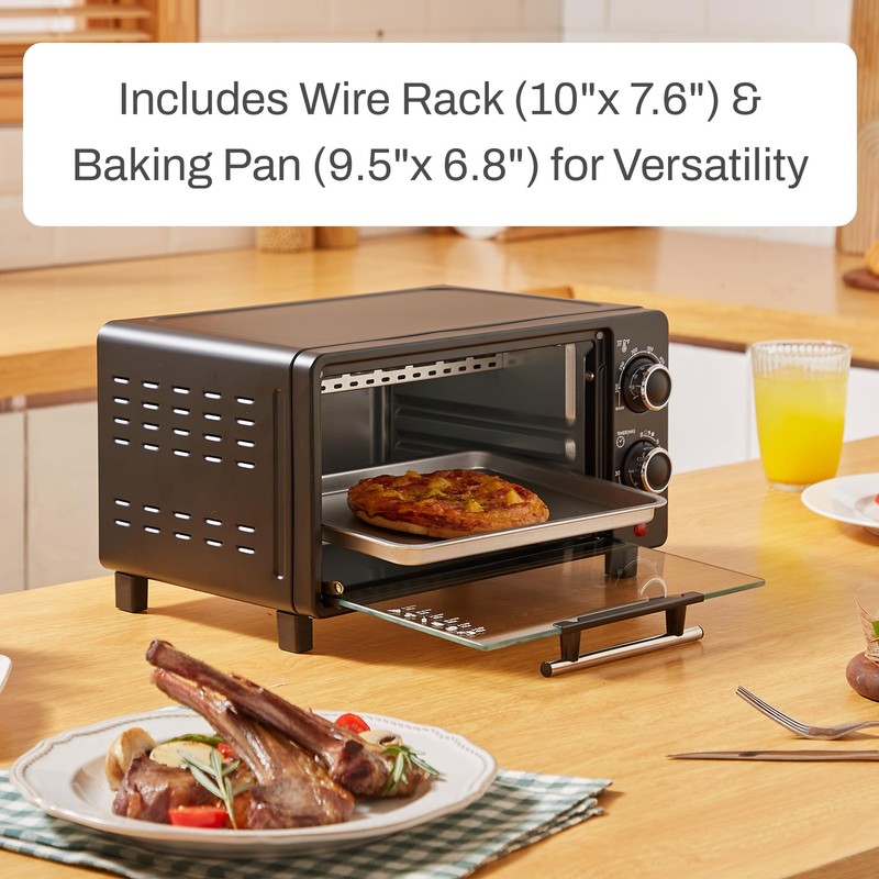 Elite Gourmet ETO490 9L/4 Slice Countertop Toaster Oven with 30-Minute
