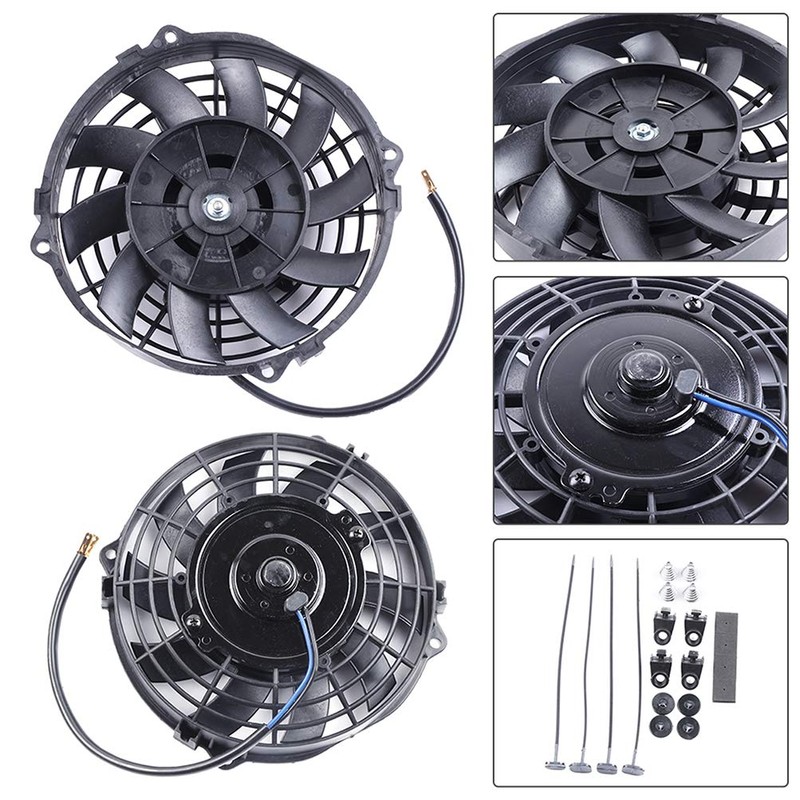 GDSMOTU Radiator Cooling Fan Push Pull Electric 12V Mount Kit