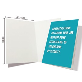 Nchigedy Funny Retirement Card for Him Her, Humorous Going Away Card for Boss Coworker, Good Luck Card for Women Men, Congratulations On Leaving Your Job Card