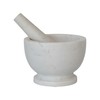 Creative Co-Op Marble Mortar and Pestle, White
