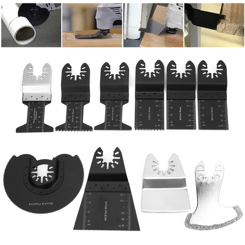 12pcs Universal High Carbon Steel Oscillating Saw Blades Multifunctional Cutting