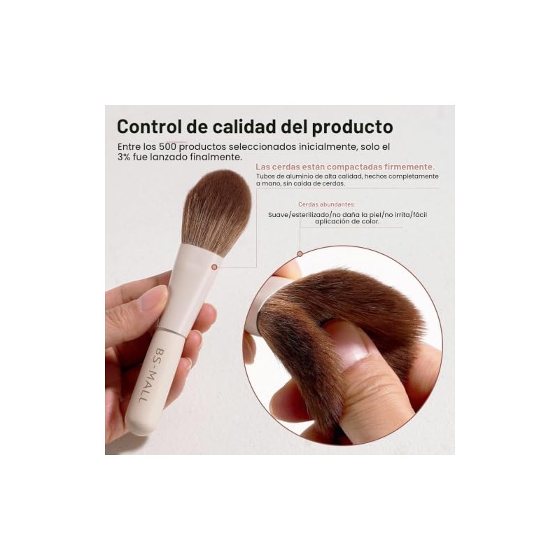 BS-MALL Juego de 14 brochas de maquillaje con 1 esponja: