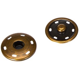 Prym Sew-On Snap Fasteners Antique Brass 30 mm, altmessing, 2 Stück, Gold