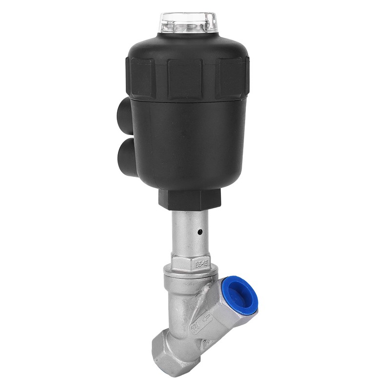 Angle Seat Valve Air Actuated Thread Connection Stainless Steel Thickened