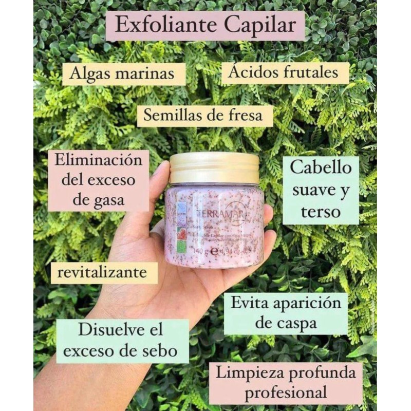 Terramar Exfoliante Capilar Con Algas Y Semillas De Fresa