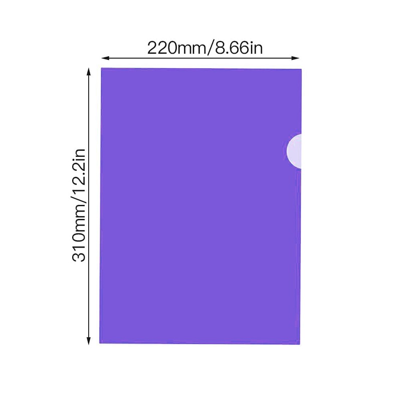YunBey Pack of 12 A4 Document Wallets Coloured Plastic Document