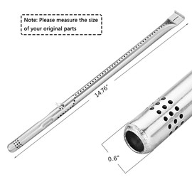 Hisencn Repair kit for Charbroil Commercial Series Tru Infrared 463242716, 463242715, 463242516 Gas Grill Burner, Heat Plate Shield, Adjustable Carryover Tube, G466-2500-W1