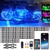 ZONECONA 8PCS Segmented Motorcycle RGB LED Light Kits with Brake