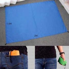 Portable Lightweight Pocket Camping Mat - Waterproof Mini Mat for Outdoor, Hiking, Picnic & Travel Portable Black