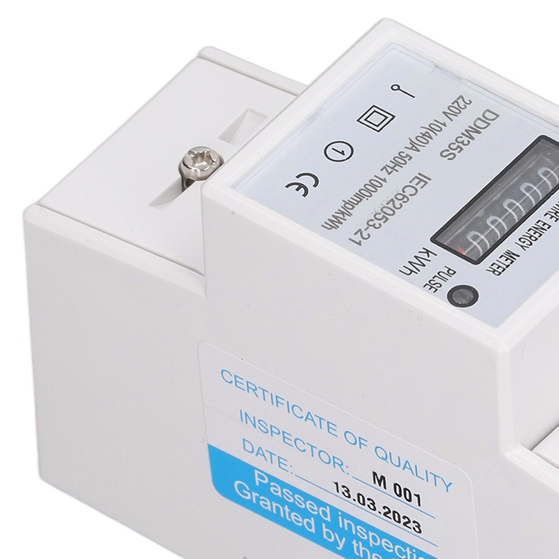 Single Phase Energy Meter Tester Digital Din Rail Electricity Monitor