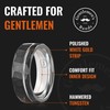 Men's Tungsten Carbide Wedding Band - Premium Grade Hammered Brushed
