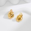 YUJIE Gold Clip On Earrings for Women Gold Plated Geometric