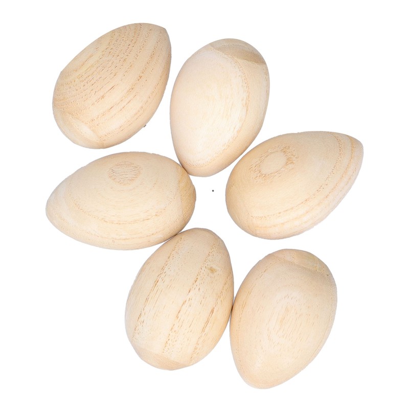 Wood Eggs Shakers Set Natural Wooden Egg Rattle Musical Percussion