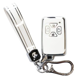DSIC Alphard Vellfire 20 Series Estima 50 Series Noah Voxy 70 Series Smart Key Case Key Cover, white 4 button