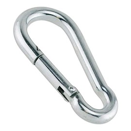 2 x Carabina Snap Hook Clips 8mm x 80mm Metal Galvanised Snap Hook Clip Rope Connector Small Snap Clamp Key Chain Link Buckle for Hammock Swing Set Outdoor Travel Camping Fishing Hiking.