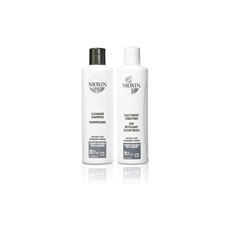 Nioxin System 2 Cleanser Shampoo and Scalp Therapy Conditioner Duo