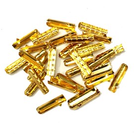 12/24/36/48 PCS Metal Aglets DIY Shoelaces Repair Shoe Lace Tips Replacement End (12PCS, Golden)