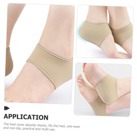 Mikinona 1Pair Skid Heel Covers Breathable Moisturizing Heel Protection Socks for Relief Lightweight Washable Ankle Sleeves Comfortable Heel Supports