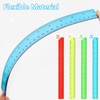 MOXYOY Plastic Ruler Set,30cm/12in Clear Ruler Kit Transparent Straight Measuring
