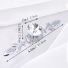 Qianxihu 4Pcs Diamond Drawer Knobs Plate Crystal Cupboard Door Handles