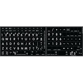 Mac English Large Lettering Keyboard Sticker New Matte Black Background