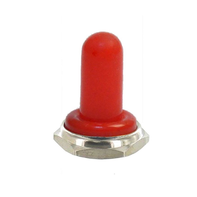 ESUPPORT Red 12mm Rubber Rocker Toggle Switch Knob Hat Waterproof