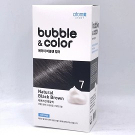 Atomy Bubble & Color - #7 Natural Black Brown Easy Self Hair Dye Hair Styling
