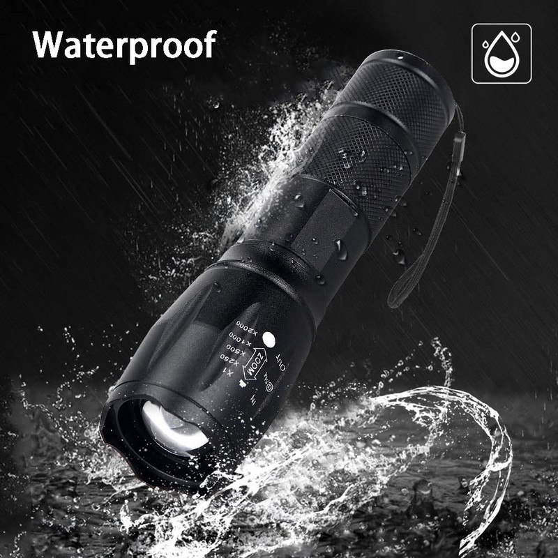 LUXJUMPER Green LED Flashlight One Mode Long Range Light LED