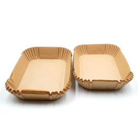 120pcs Big Pack Air Fryer Liners Brown Parchment Paper Liners for Ninja Dual and Other Dual Zone Air Fryer, Disposable, Airfryer Accessories Compatible with Ninja AF300UK AF400UK