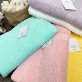 Hayashi BM437403 Bath Towel, Approx. 23.6 x 47.2 inches (60 x 120 cm), Sweet Twist, Melty Color, Yellow
