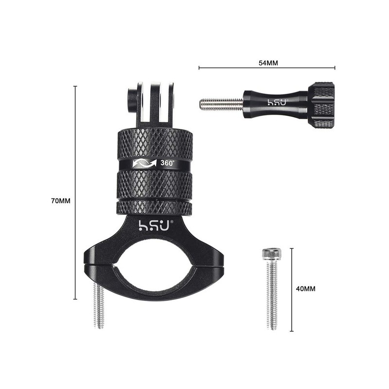 HSU Handlebar Seatpost Camera Holder 360° Rotation Aluminum Bicycle Fixing