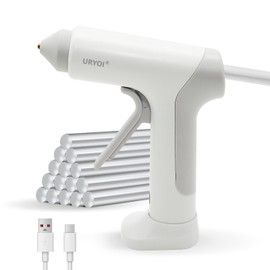 Cordless Hot Glue Gun, 15s Fast heating, Rechargeable Battery, USB-C Fast Charging, Smart Temp Control, Includes 20 Glue Sticks for DIY Crafts, Home Repairs & School Projects