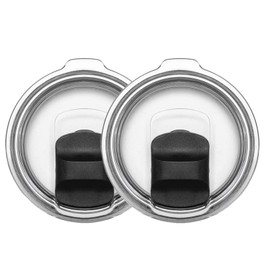 Gteller 2 Pack Magnetic Slider Replacement Lid for 20 oz 30 oz Tumbler,Sliding Closure Slip Cover Spill Proof Splash Resistant (30oz Black)