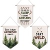ChissNook Woodland Nursery Canvas Banner Set of 3, Adventure Hunting