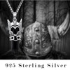 TRISHULA Viking Necklace Shield Odin/Anchor/Helmet/Lion Pendant 925 Sterling Silver Nordic