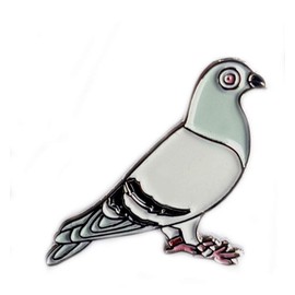 Mainly Metal Enamel Pin Badge Brooch Pigeon (25mm) Homing Racing Flight Fly GardenBird Ornithology