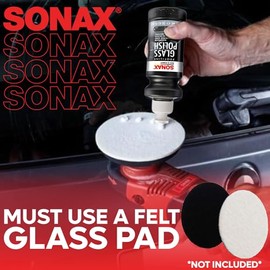 SONAX PROFILINE GlassPolish (250 ml) – Elimina pequeños arañazos, ceguera y grabados de las ventanas del coche de vidrio. Sin silicona | Número de art