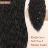 BARSDAR Comb Clip Ponytail Extension with Drawstring, 56 cm Curly