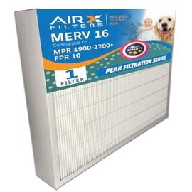 AIRx Filters 20x25x4 MERV 16 Furnace Air Filter, compatible with replacement for Honeywell FC100A1037, F100F1024, F200E1037, and F35F1024 Media Filters