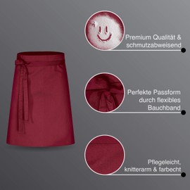 DESERMO Premium Cook’s Apron, 60 x 80 cm (L x W), High-Quality Professional Waist Tie Apron for Men and Women, Innovative Blend of Cotton and Polyester