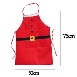 Red Christmas Apron Adult Apron Family Dinner Cooking Baking Chef Christmas Decoration Gift