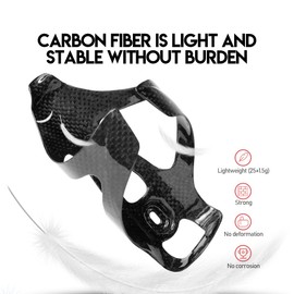 NewTH Bottle Holder Bicycle Ultralight 3K Carbon Lightweight Bicycle Bottle Holder Drink Holder Bicycle Suitable for Bicycles Road Bikes Mountain Bikes Pack of 2
