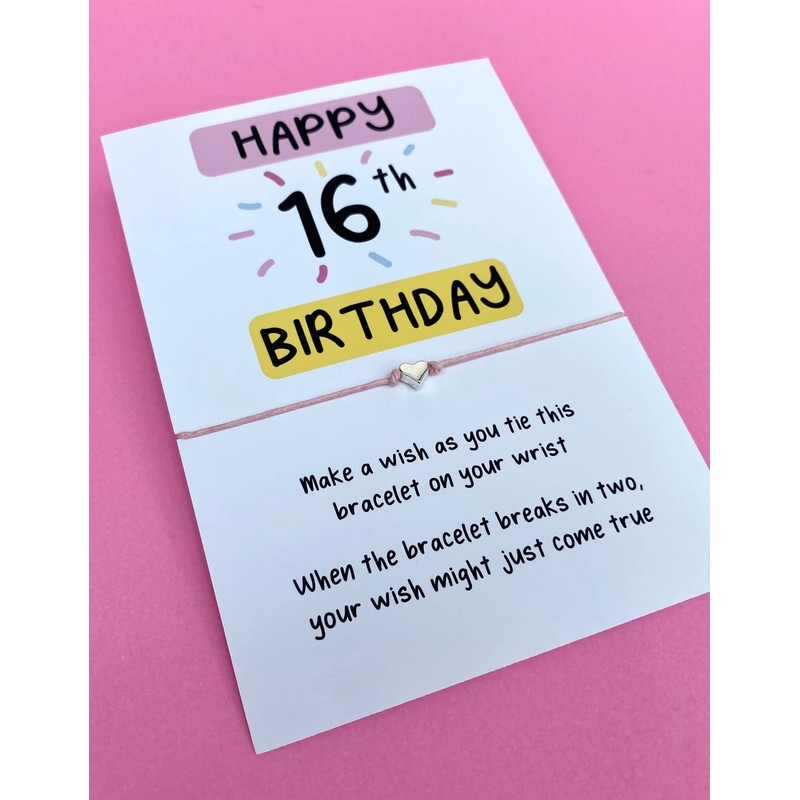 16th Birthday Wish Bracelet | 16th gift | String Bracelet