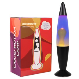 16Inch Beautiful Liquid Lamp- Purple With White Wax, Relaxing Night Light Home Décor Motion Lamp for Living Room Office Bedroom Lamp for Adults, Teens, and Kids, Magma Lamp (Black Base, Purple/White)